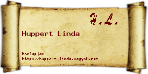 Huppert Linda névjegykártya